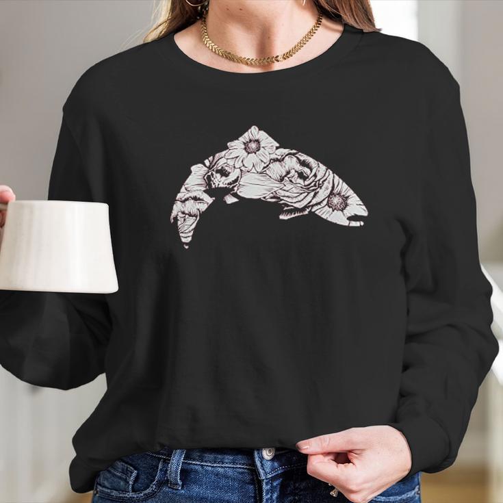 Simms Anderson Floral Trout Women Long Sleeve Tshirt