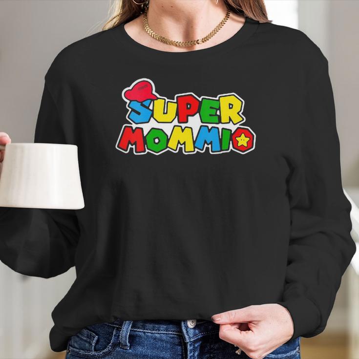 Super-Mommio Funny Mom Mommy Mother Video Game Lovers Women Long Sleeve Tshirt