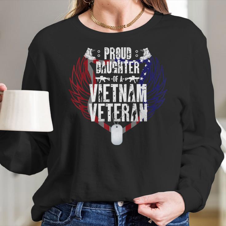 Usa Pride Patriotic Women Gift Idea Vietnam Women Long Sleeve Tshirt