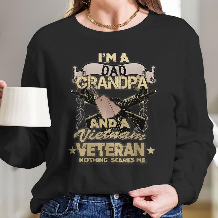 Vietnam War Veteran US Army Retired Soldier Graphic Design Printed Casual Daily Basic Women Long Sleeve Tshirt