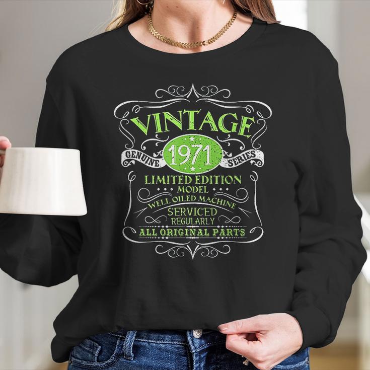 Vintage 1971 50Th Birthday Gift Men Women Original Design Women Long Sleeve Tshirt