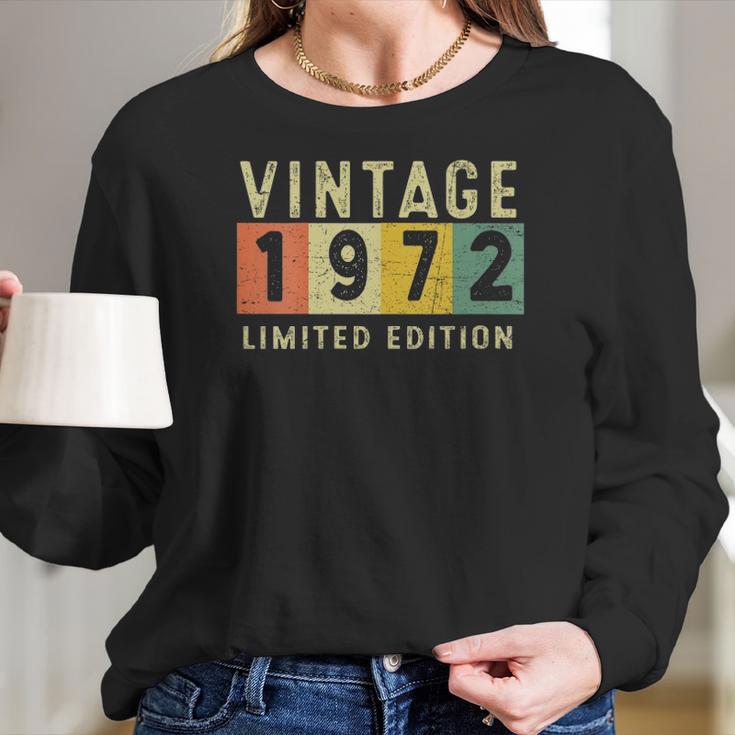 Vintage 1972 50Th Birthday 50 Years Old Gift Men Women Women Long Sleeve Tshirt