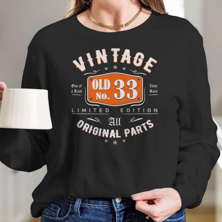 Vintage 1988 Gift For Women Men 33 Years Old 33Rd Birthday Women Long Sleeve Tshirt