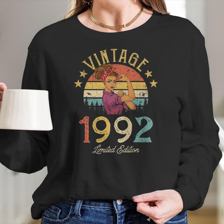 Vintage 1992 Made In 1992 30Th Birthday Women 30 Years Old Women Long Sleeve Tshirt