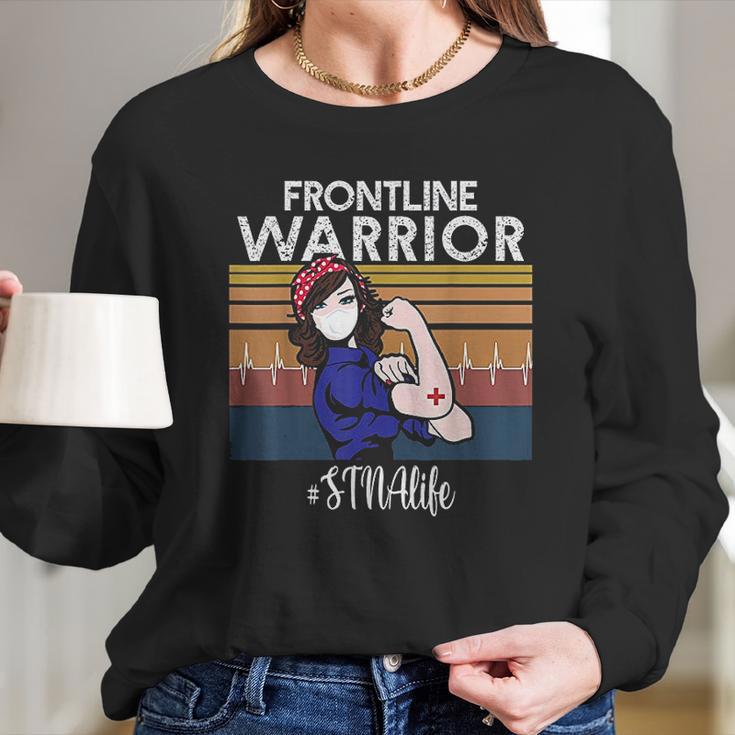 Vintage Frontline Warrior Stna Xmas Gift For Women Women Long Sleeve Tshirt