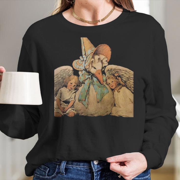 Vintage Mother Goose Children Jessie Willcox Smith Classic Round StickerWomen Long Sleeve Tshirt