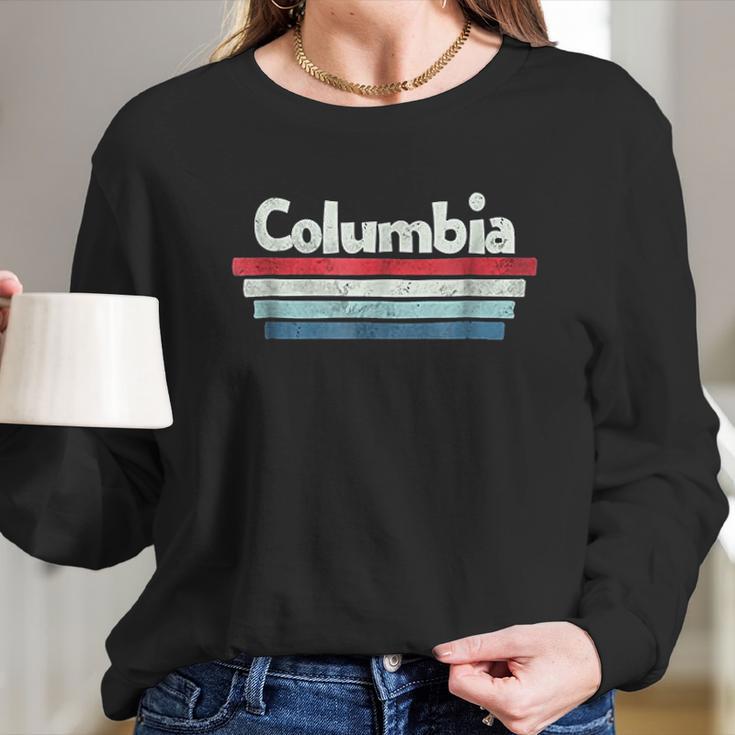 Vintage Retro 70S 80S Columbia Missouri Women Long Sleeve Tshirt