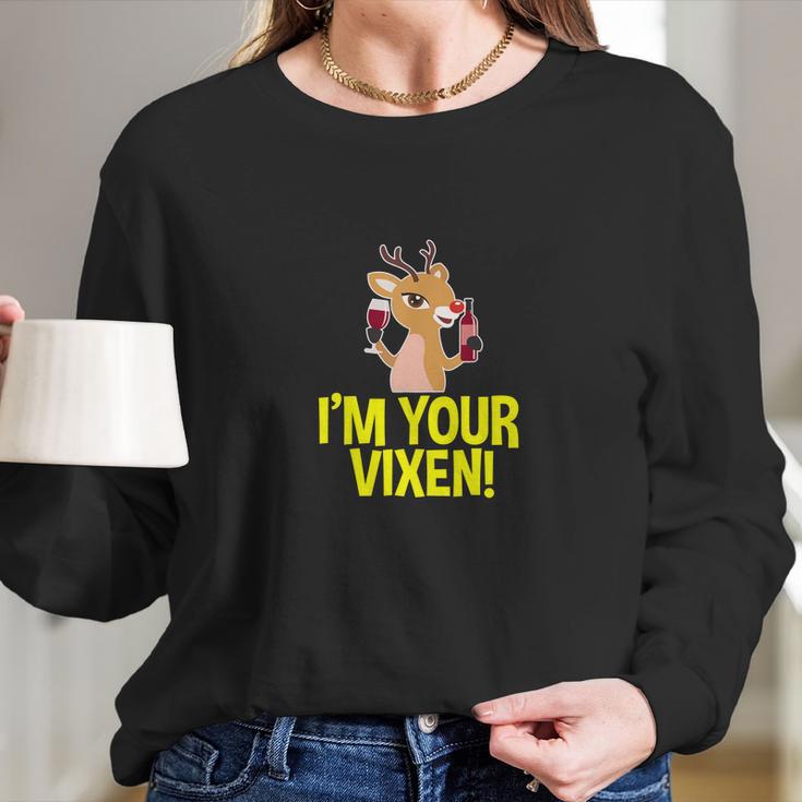 Im Your Vixen Reindeer Christmas Women Long Sleeve Tshirt