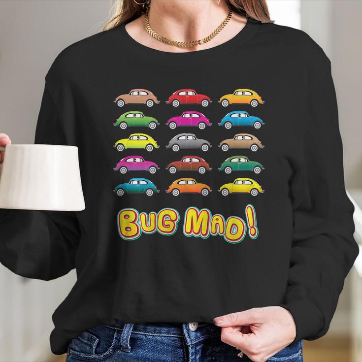 Volkswagen Beetle Vw Bug Mad T-Shirt Women Long Sleeve Tshirt