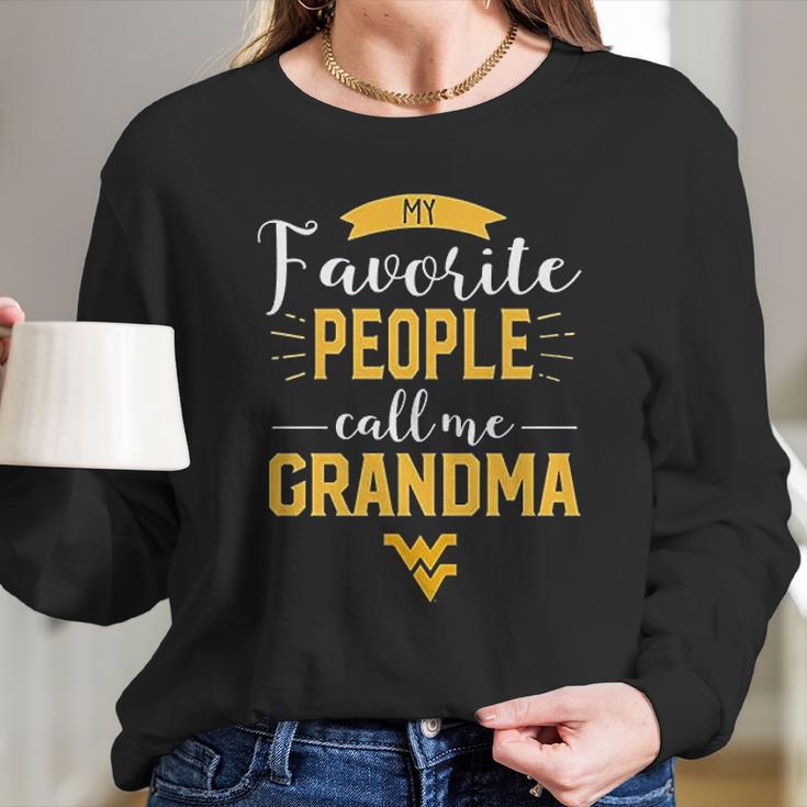 West Virginia Mountaineers My Favorite People Call Me Grandma Women Long Sleeve Tshirt