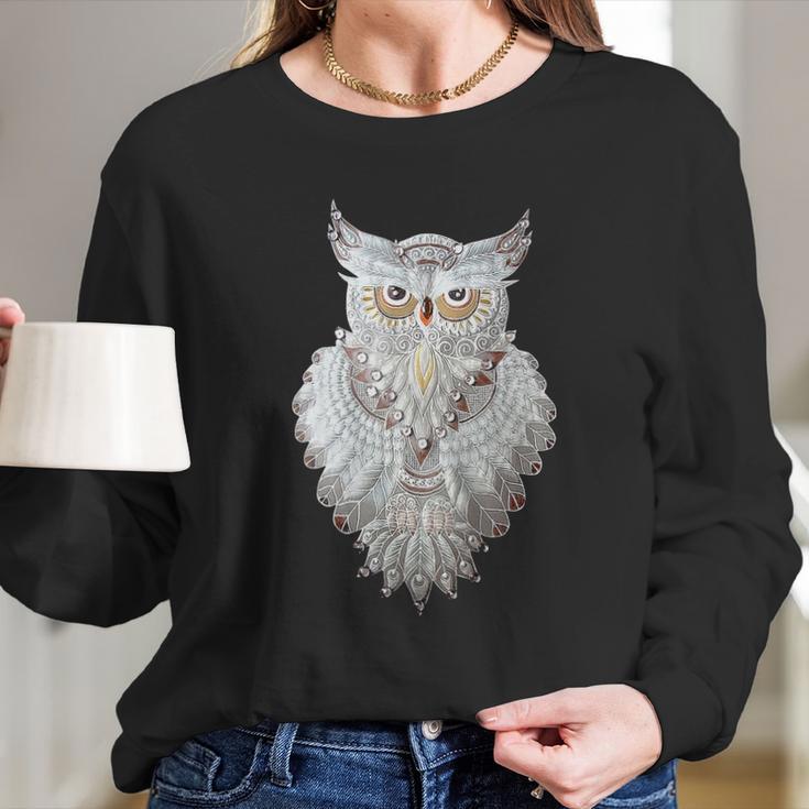 White Owl Women Long Sleeve Tshirt