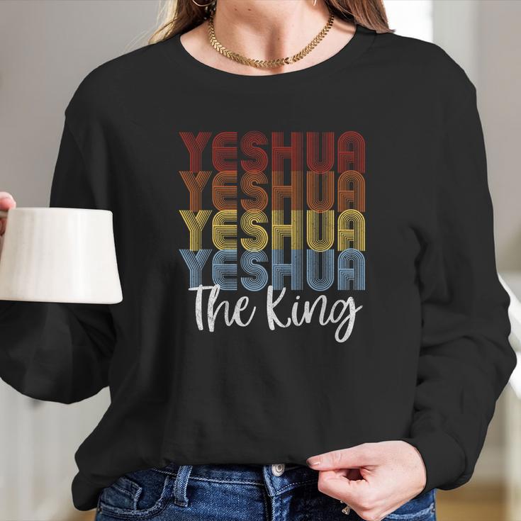 Yeshua Retro Vintage Messianic Jesus Gift Women Long Sleeve Tshirt