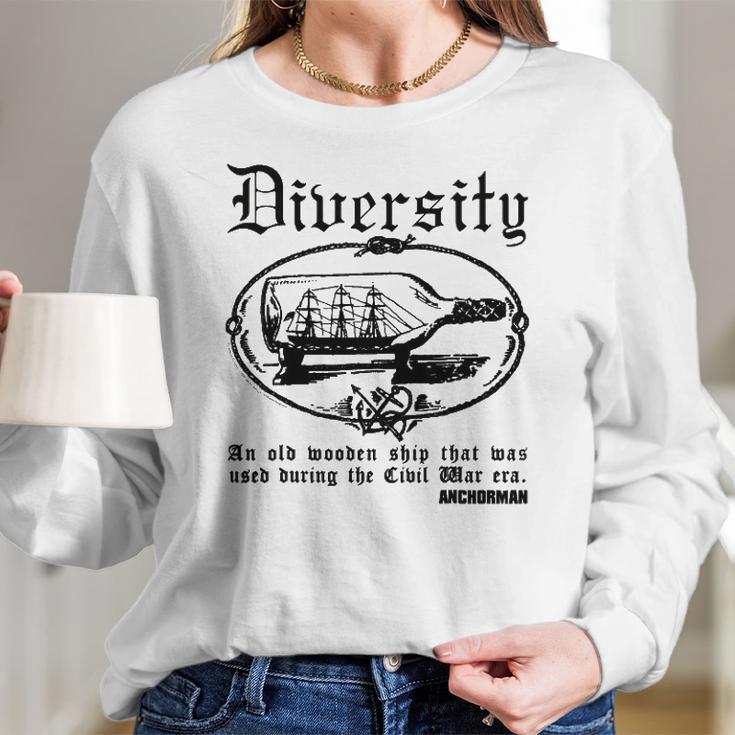 Anchorman Diversity An Old Wooden Ship Men Women T-Shirt Graphic Print Casual Unisex Tee Women Long Sleeve Tshirt