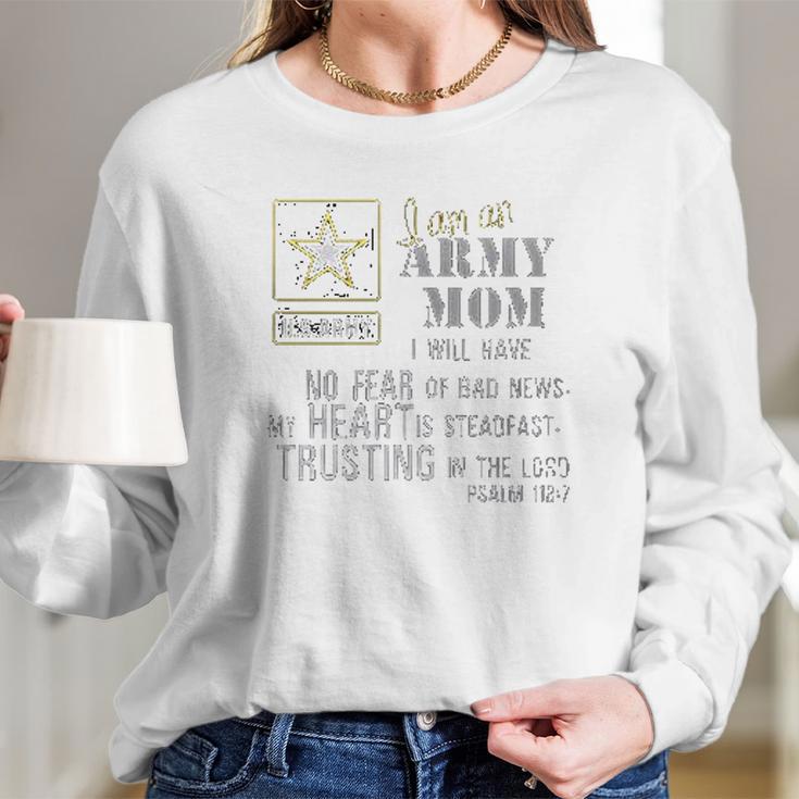 I Am An Army Mom No Fear Us Army Gift For Mother Women Long Sleeve Tshirt