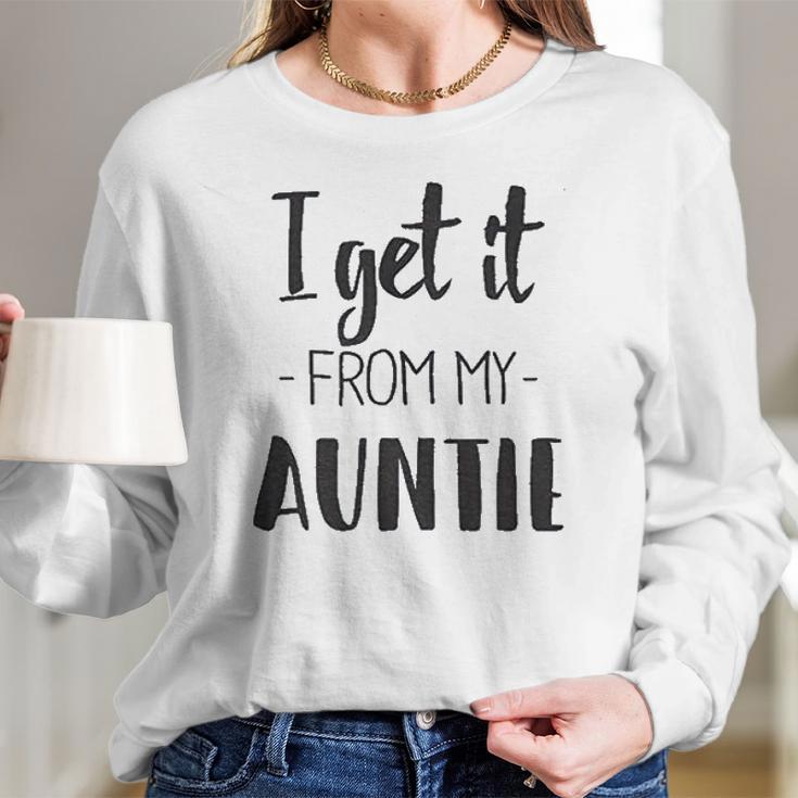 I Get It From My Auntie Creeper Funny Family Baby Women Long Sleeve Tshirt