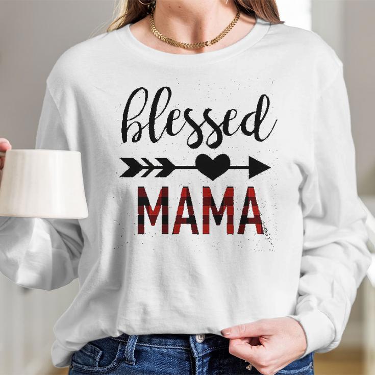 Women Blessed Mama Gift For Mom Women Long Sleeve Tshirt