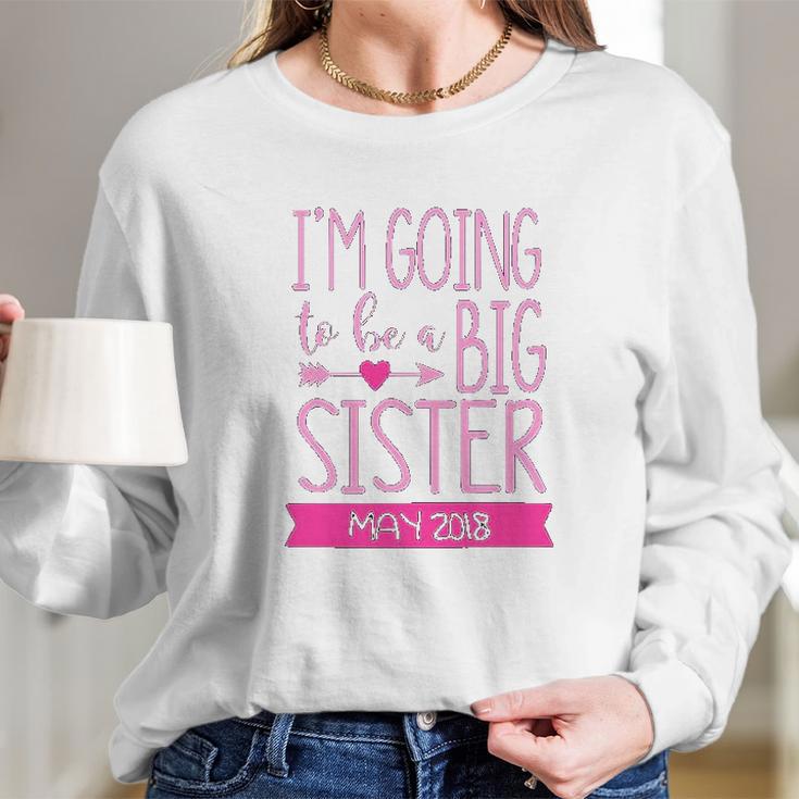 Blu Magnolia Co Girls I Am Going To Be A Big Sister Women Long Sleeve Tshirt