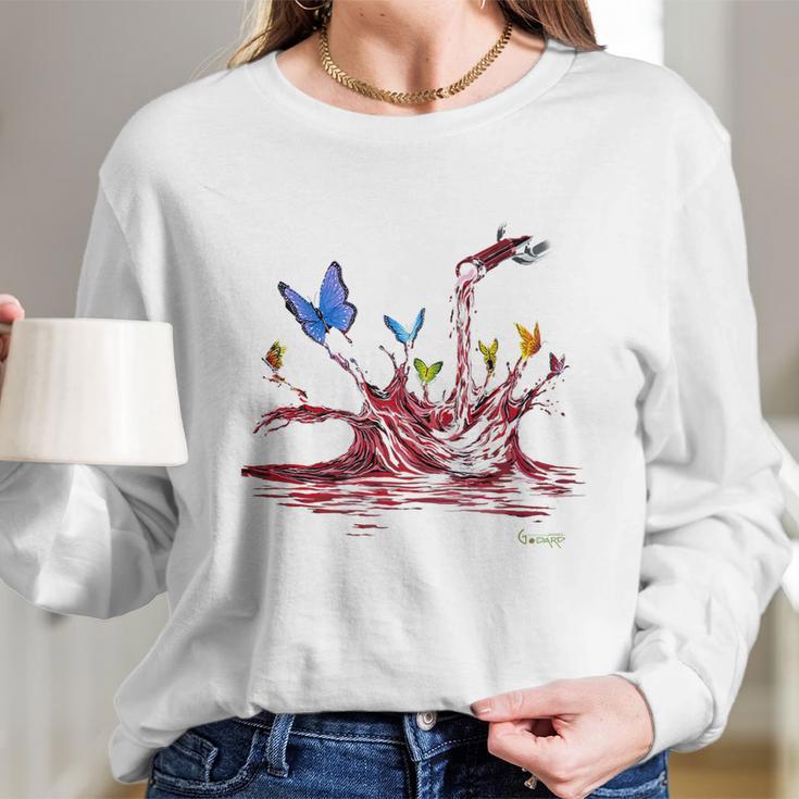 Butterfly Dream By Michael Godard Women Long Sleeve Tshirt