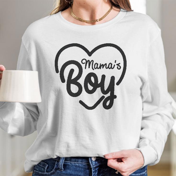 Creeper Mamas Boy Cute Funny Sarcastic Shower Baby Women Long Sleeve Tshirt