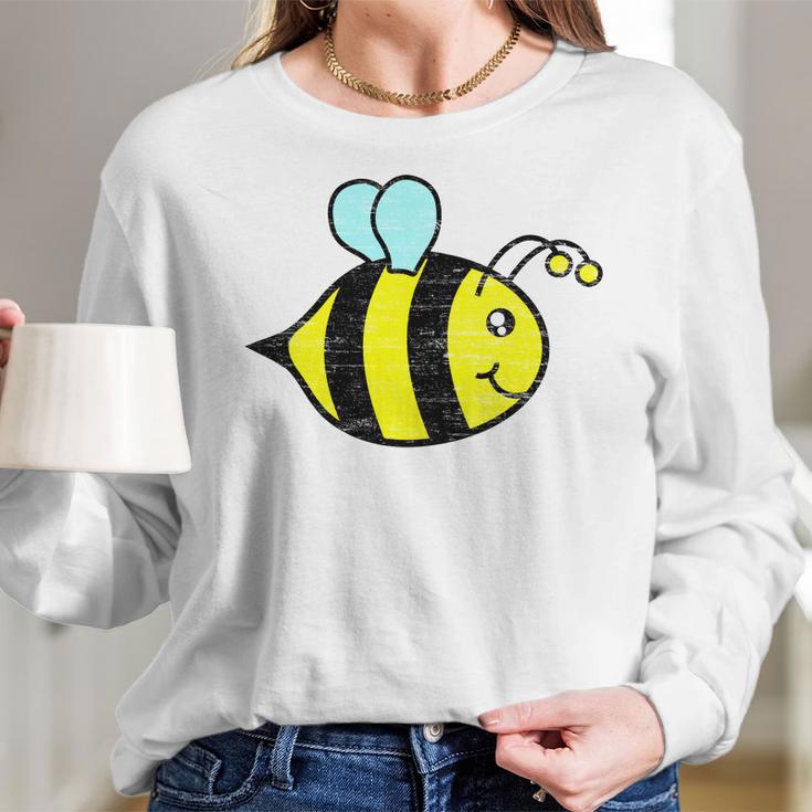 Cute Chubby Honey Bee Beekeeper Women Long Sleeve Tshirt