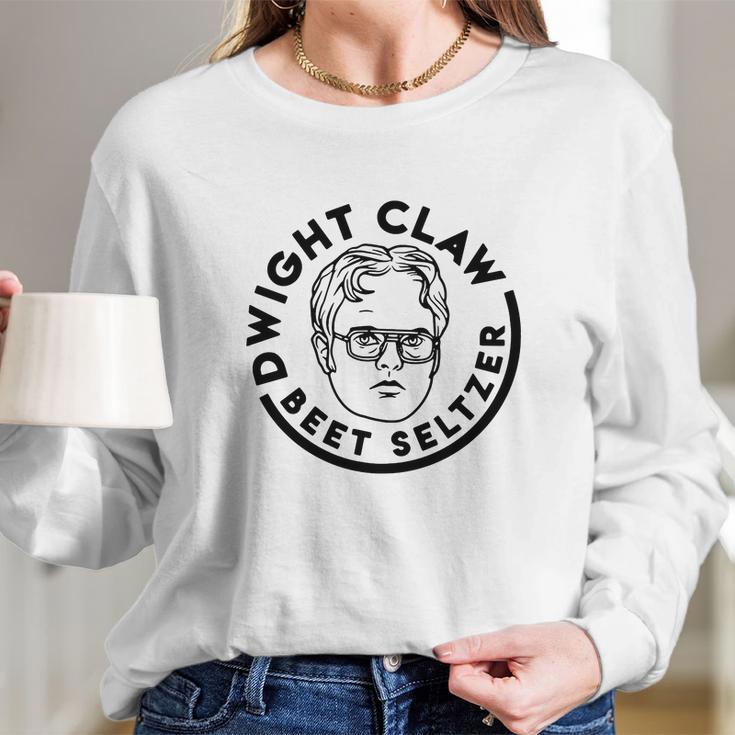 Dwight Claw Beet Seltzer Shirt Women Long Sleeve Tshirt