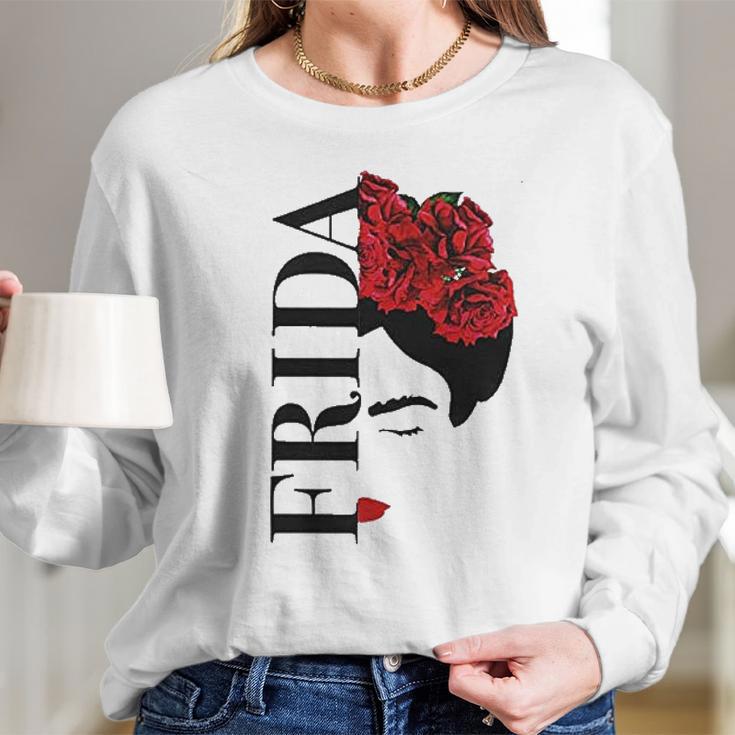 Frida Kahlo Flower Face Women Long Sleeve Tshirt