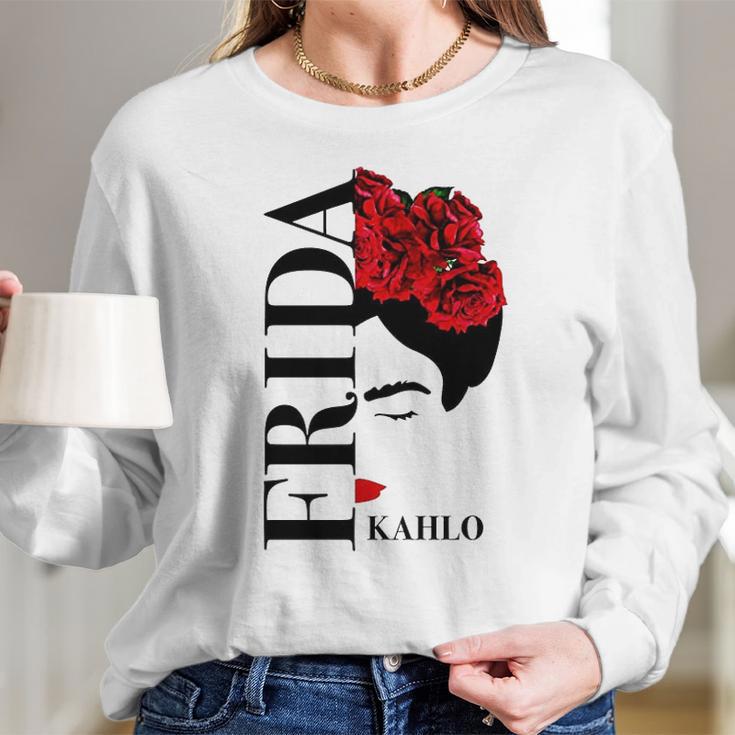 Frida Kahlo Flower Girl Women Long Sleeve Tshirt