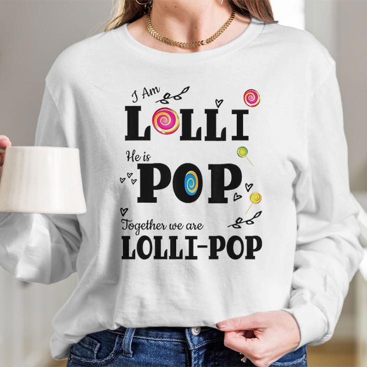 Funny Lolli Pop Lollipop Grandparents Couples Women Long Sleeve Tshirt