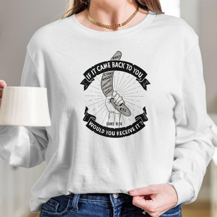 Gods Boomerang Jesus Christian Fashion Gifts Women Long Sleeve Tshirt