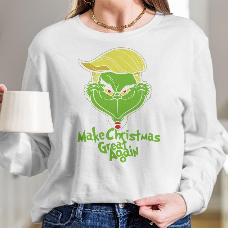 Grinch Make Christmas Great Again Women Long Sleeve Tshirt