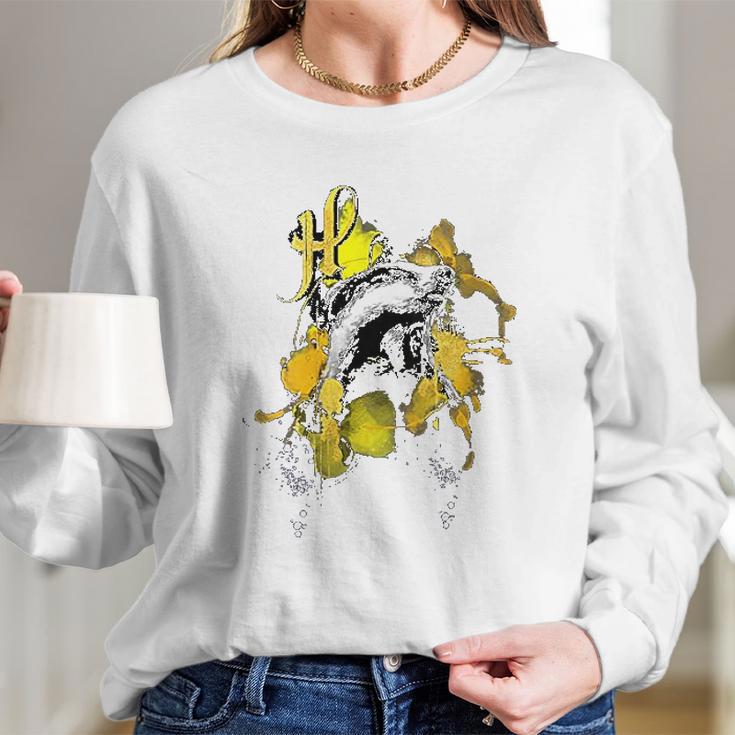 Womens Harry Potter Urban Elegance Hufflepuff Badger Women Long Sleeve Tshirt