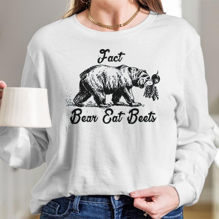 L Bear Eat Beets The Office Funny Heather Grey Men Women Long Sleeve Tshirt