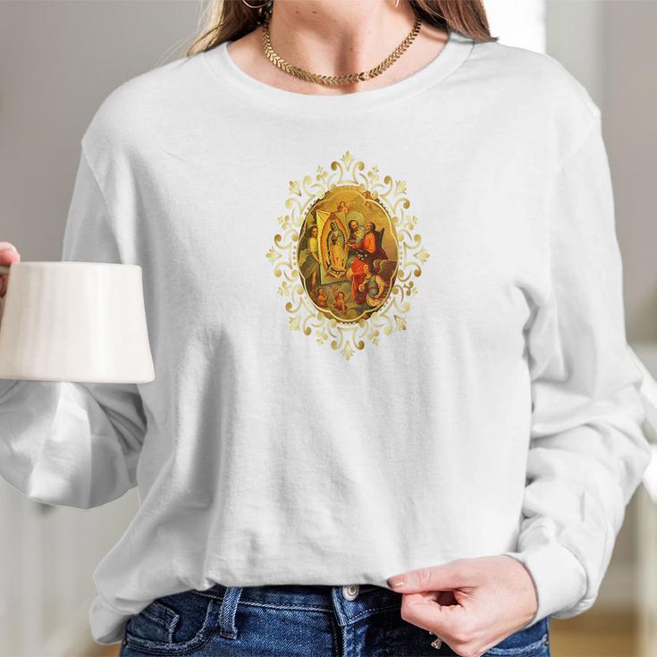 Our Lady Of Guadalupe Virgen Painted By God 110 Women Long Sleeve Tshirt