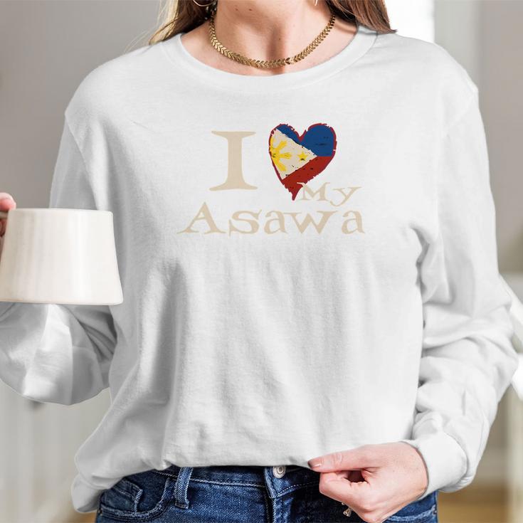 I Love My Pinay Wife Filipina American Asawa Wedding Women Long Sleeve Tshirt