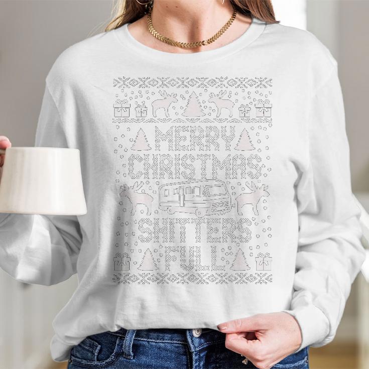 Meri Christmas Shitters Full FunnyWomen Long Sleeve Tshirt