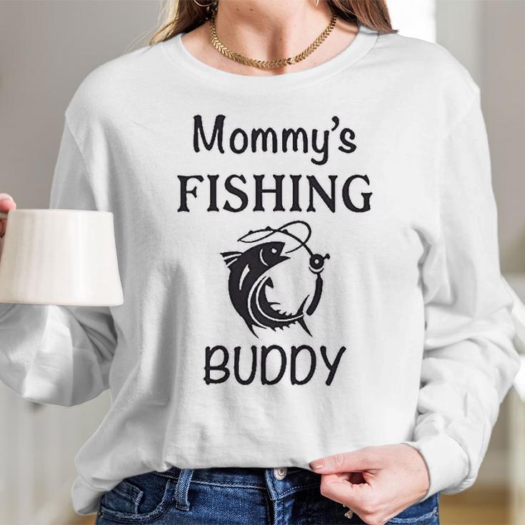 Mommy Fishing Buddy Mom Mothers Women Long Sleeve Tshirt