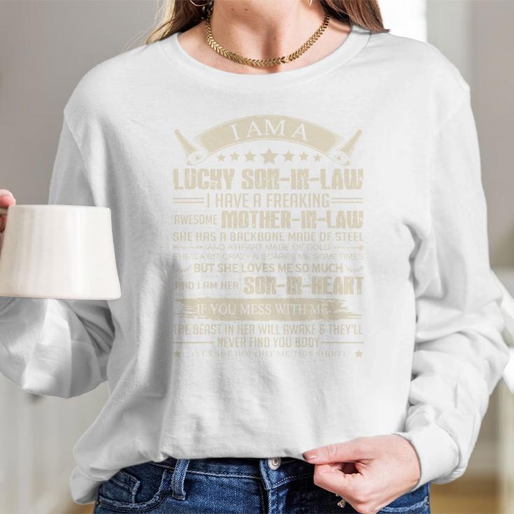 Mother In Law Lucky Son In Law Of Awesome Mother In Law Women Long Sleeve Tshirt