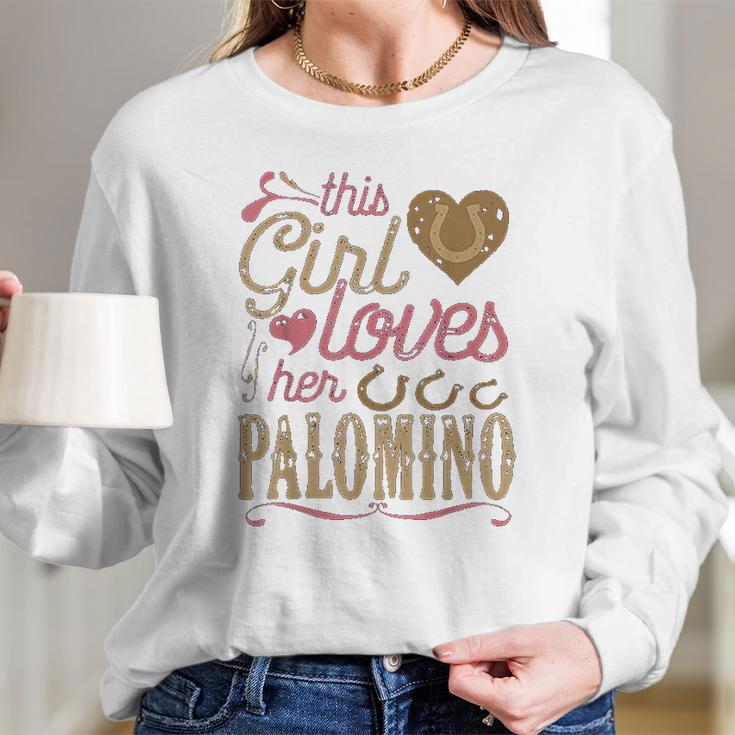 Palomino Horse Palomino Horse Lover Women Long Sleeve Tshirt