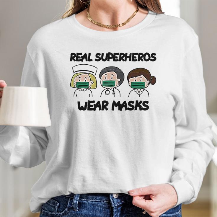 Real Superheros Nurse Doctor Women Long Sleeve Tshirt