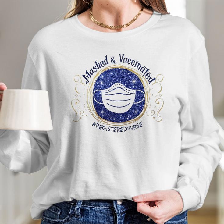 Registered Nurse Vaccinated Women Long Sleeve Tshirt