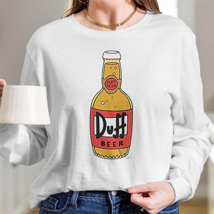 The Simpsons Duff Beer Bottle Women Long Sleeve Tshirt