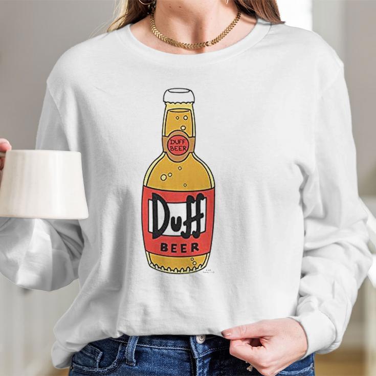 The Simpsons Duff Beer Bottle Women Long Sleeve Tshirt