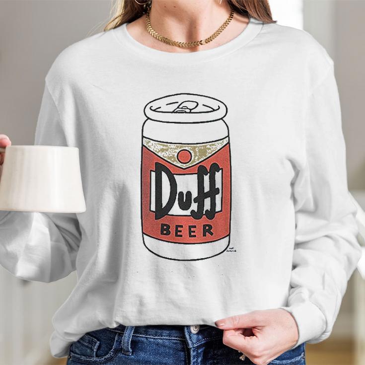 The Simpsons Mens Simpsons Duff Beer Women Long Sleeve Tshirt