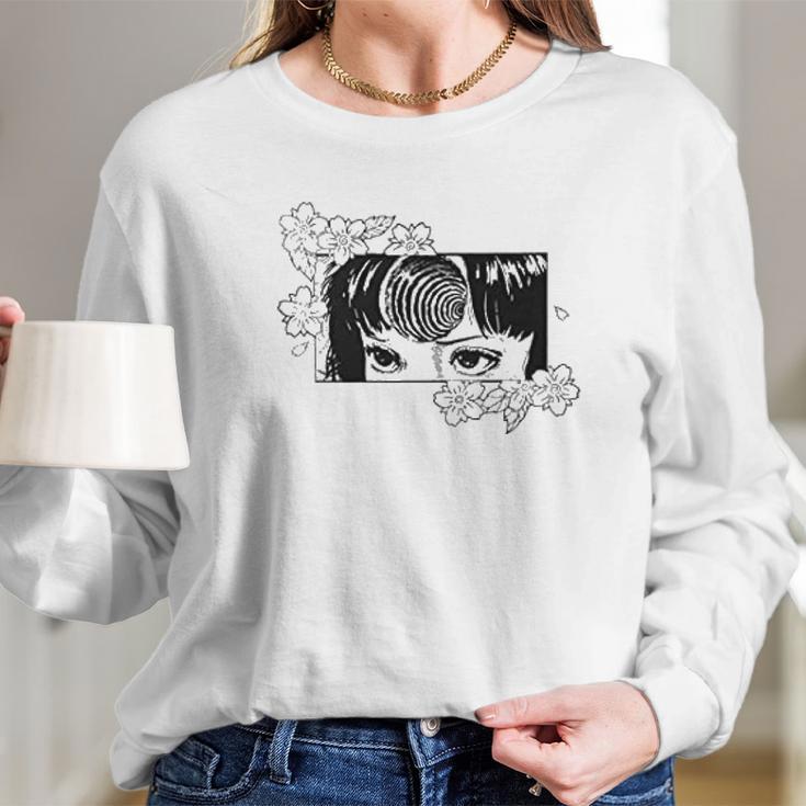 Terror Junji Ito Tomie Floral Women Long Sleeve Tshirt