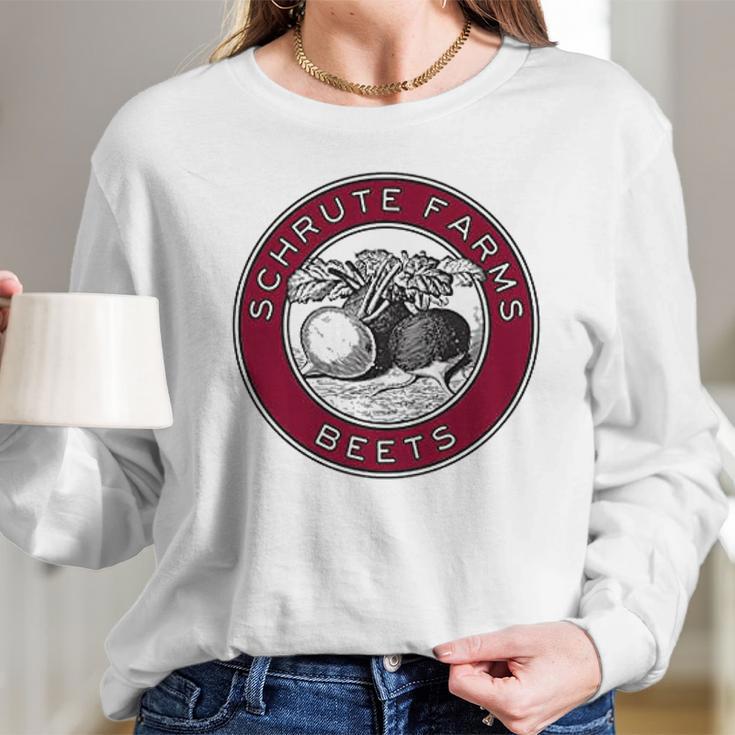 Ugp Campus Apparel Schrute Farms Beets Funny Tv Show Women Long Sleeve Tshirt