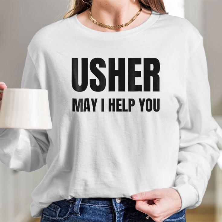 Usher Uniform Christians Gift Women Long Sleeve Tshirt