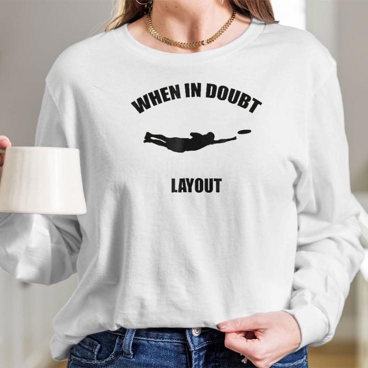 When In Doubt Layout Ultimate Frisbee Sports Women Long Sleeve Tshirt