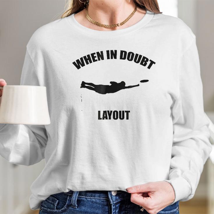 When In Doubt Layout Ultimate Frisbee Sports Women Long Sleeve Tshirt