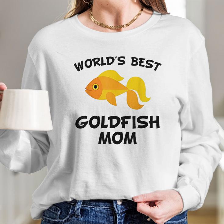 Worlds Best Goldfish Mom Women Long Sleeve Tshirt