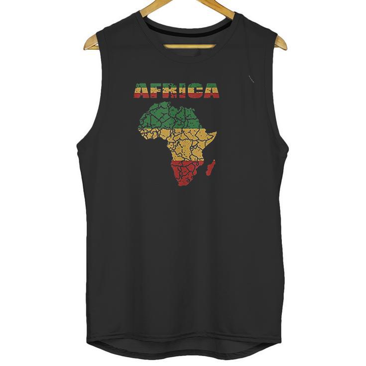 African Continent Afro American Reggae Flag Men Tank Top